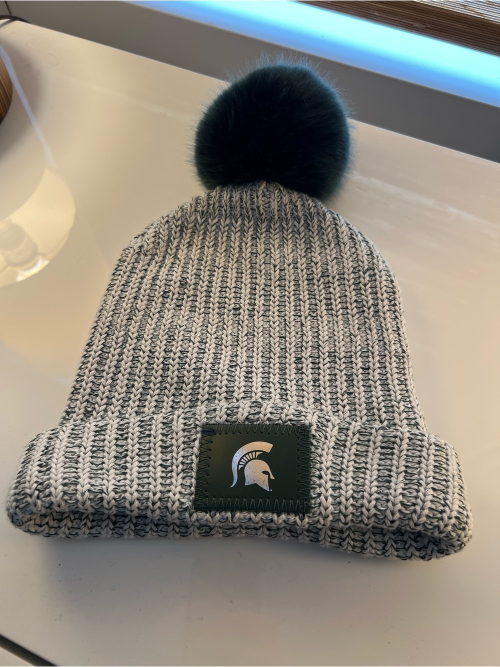 Love Your Melon MI State Pom Beanie